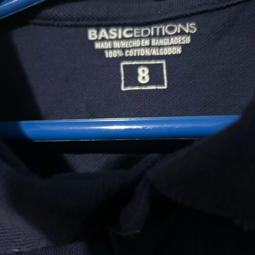 Basic Editions Boy Blue Polo - Picture 2 of 2